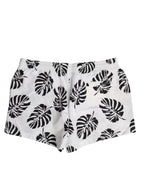 Dolce & Gabbana White Black Print Beachwear Shorts Swimwear - Zeiniez