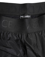 Dolce & Gabbana Black Logo Print Beachwear Men Shorts Swimwear - Zeiniez
