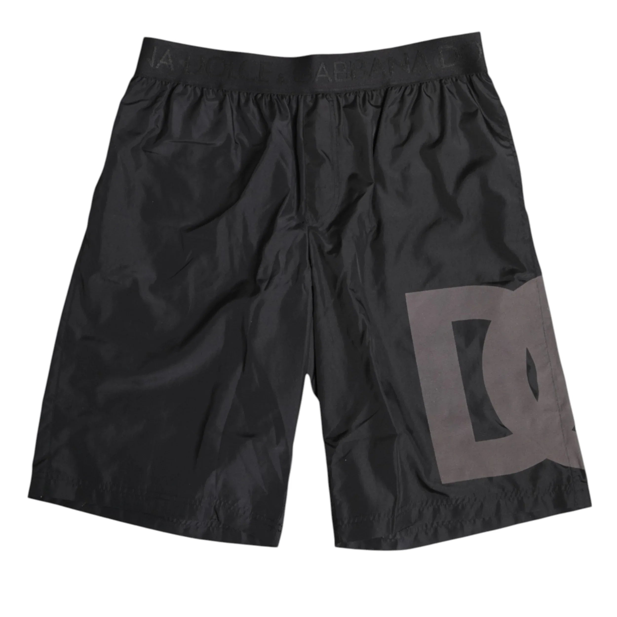 Dolce & Gabbana Black Logo Print Beachwear Men Shorts Swimwear - Zeiniez