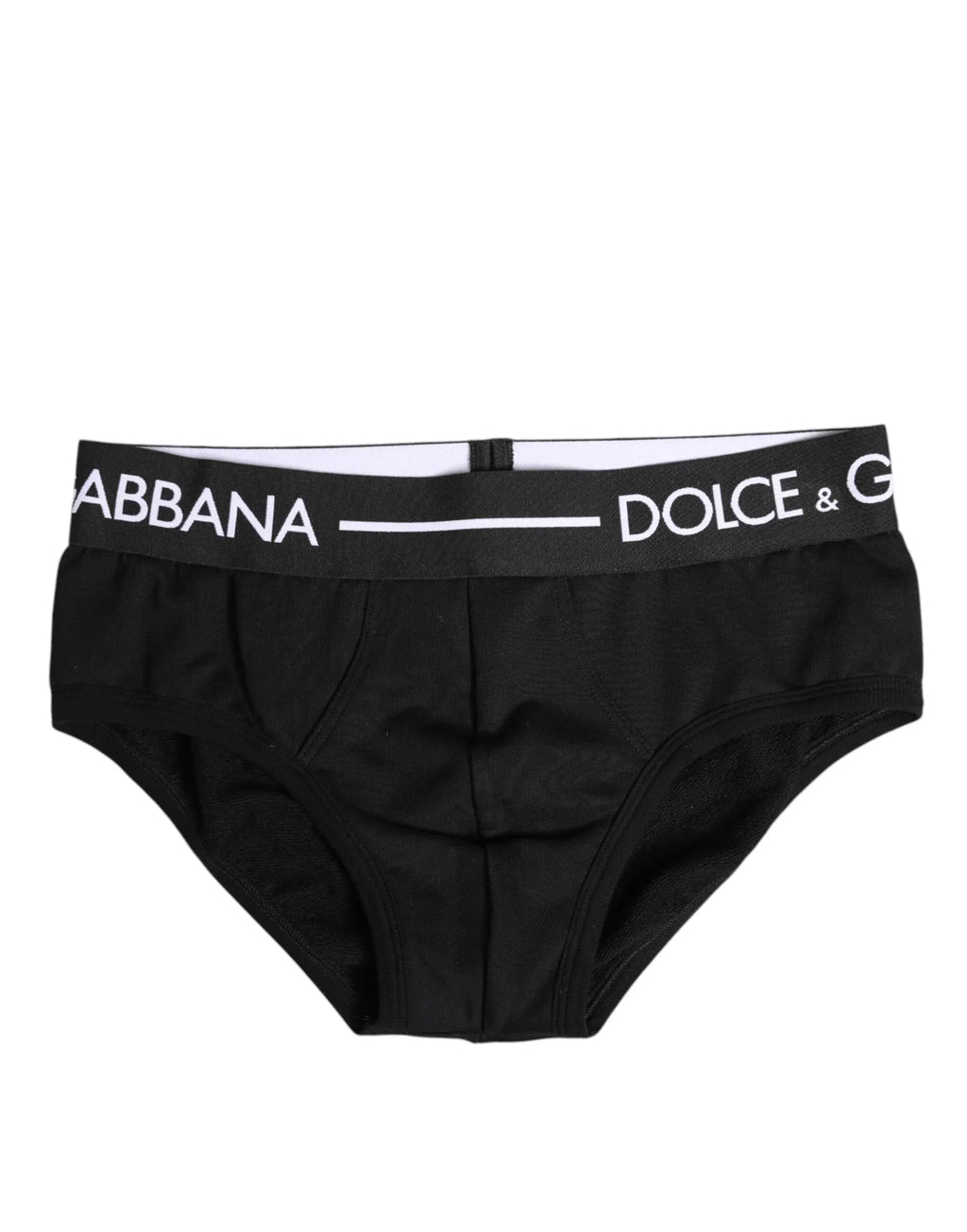Dolce & Gabbana Black Cotton Stretch Regular Brief Underwear - Zeiniez