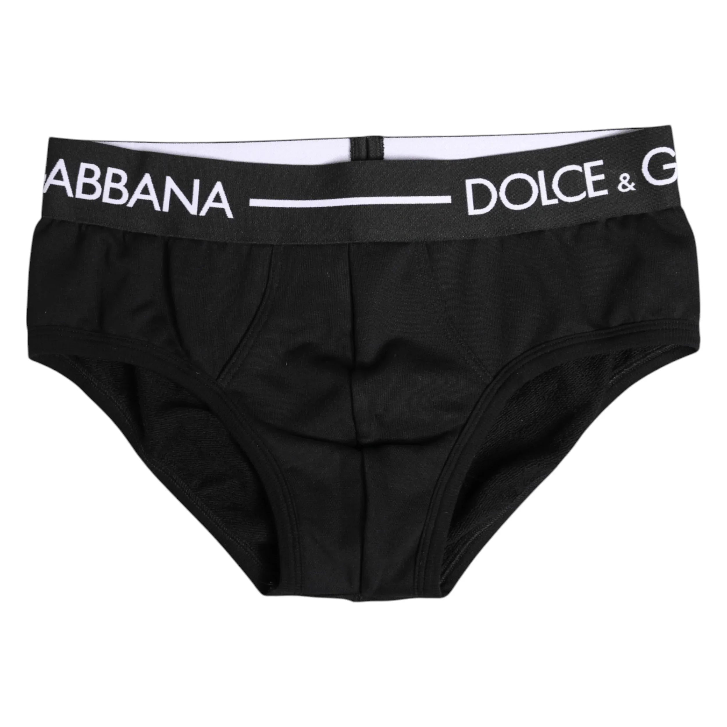 Dolce & Gabbana Black Cotton Stretch Regular Brief Underwear - Zeiniez