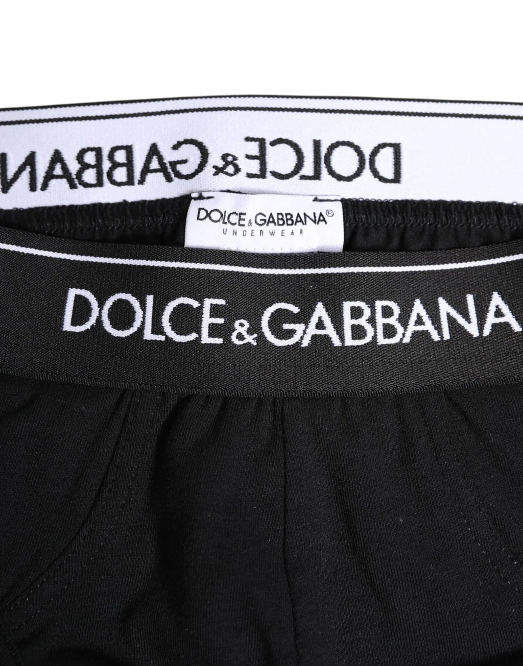 Dolce & Gabbana Black Cotton Stretch Regular Brief Underwear - Zeiniez