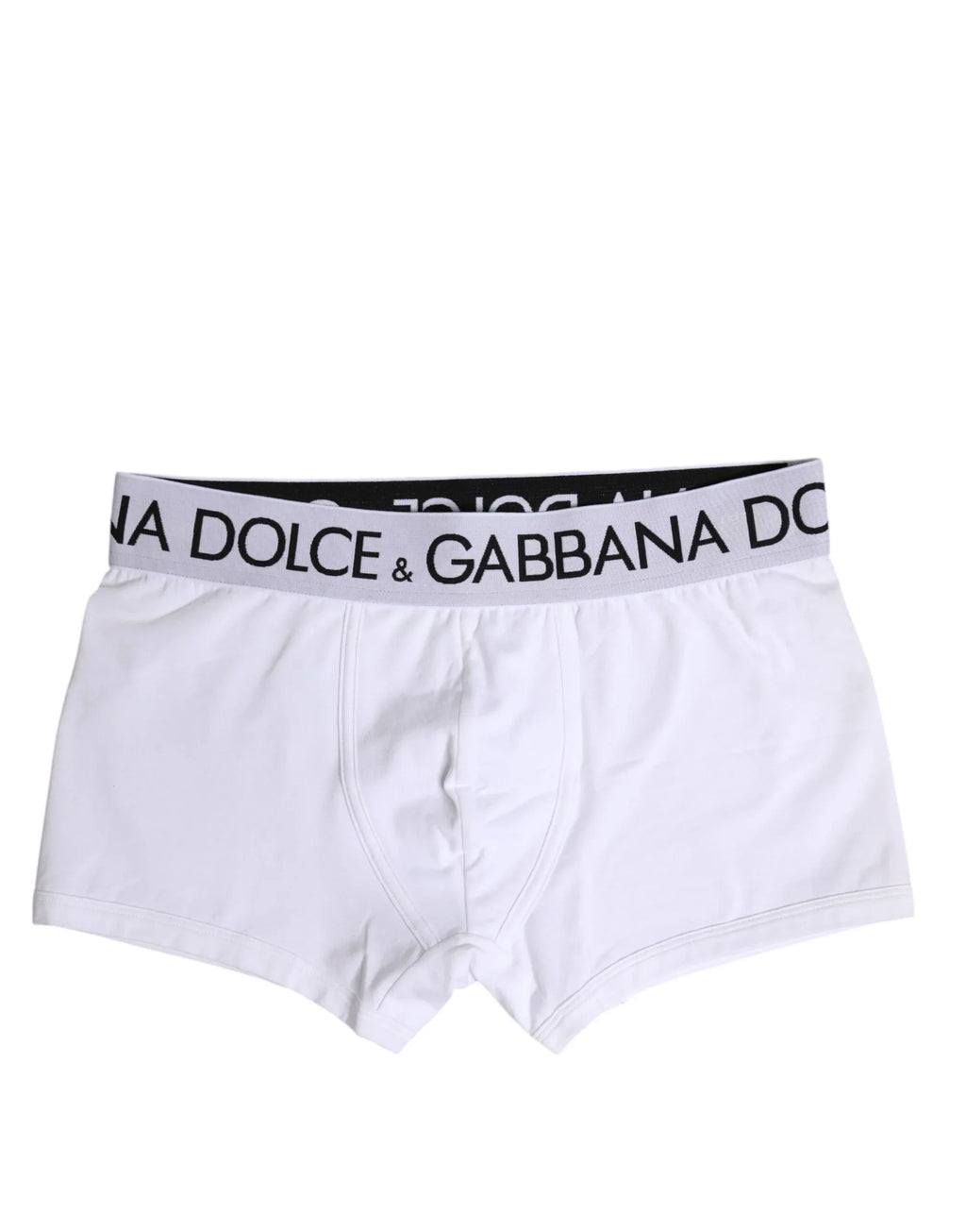 Dolce & Gabbana White Cotton Stretch Regular Boxer Underwear - Zeiniez