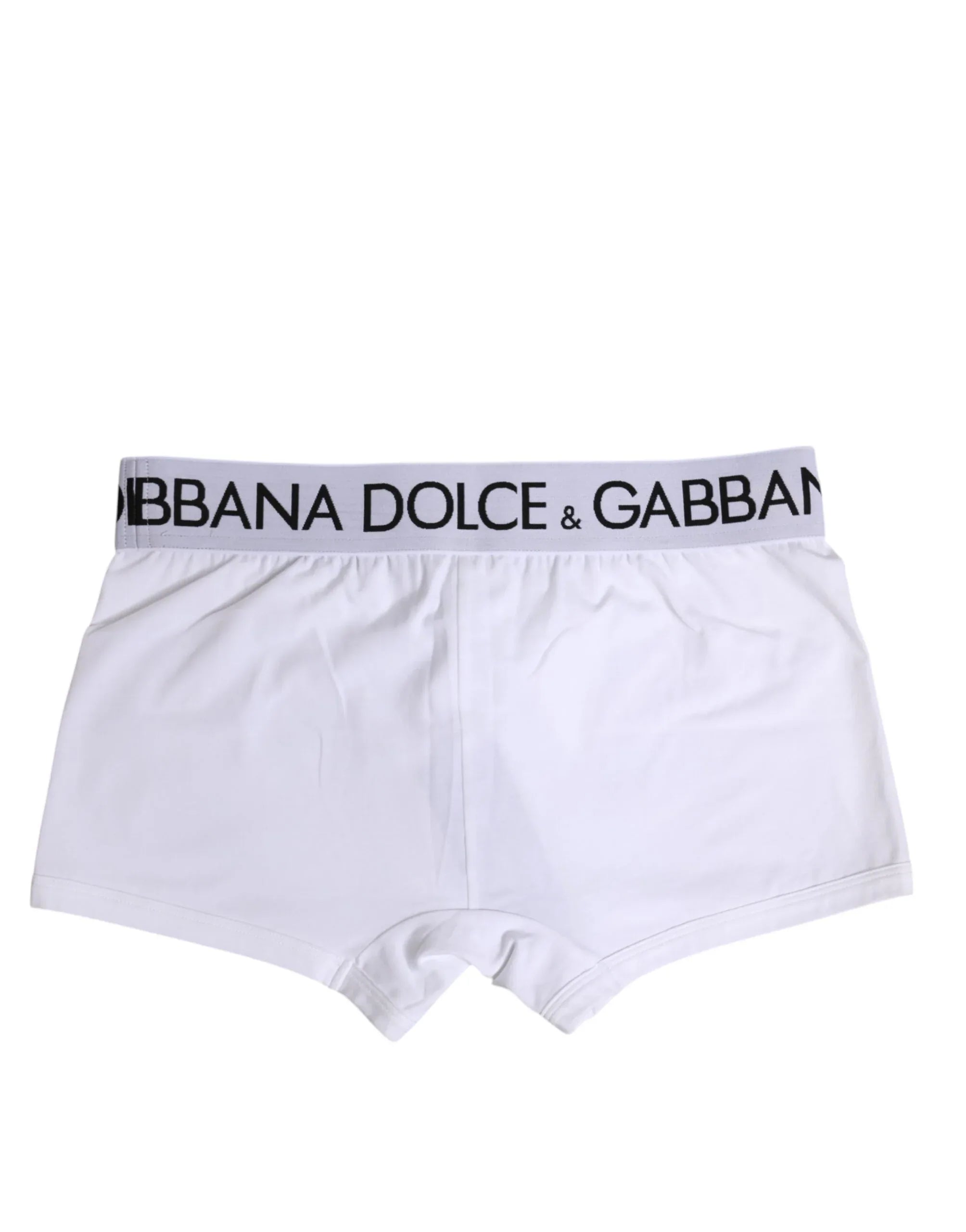 Dolce & Gabbana White Cotton Stretch Regular Boxer Underwear - Zeiniez