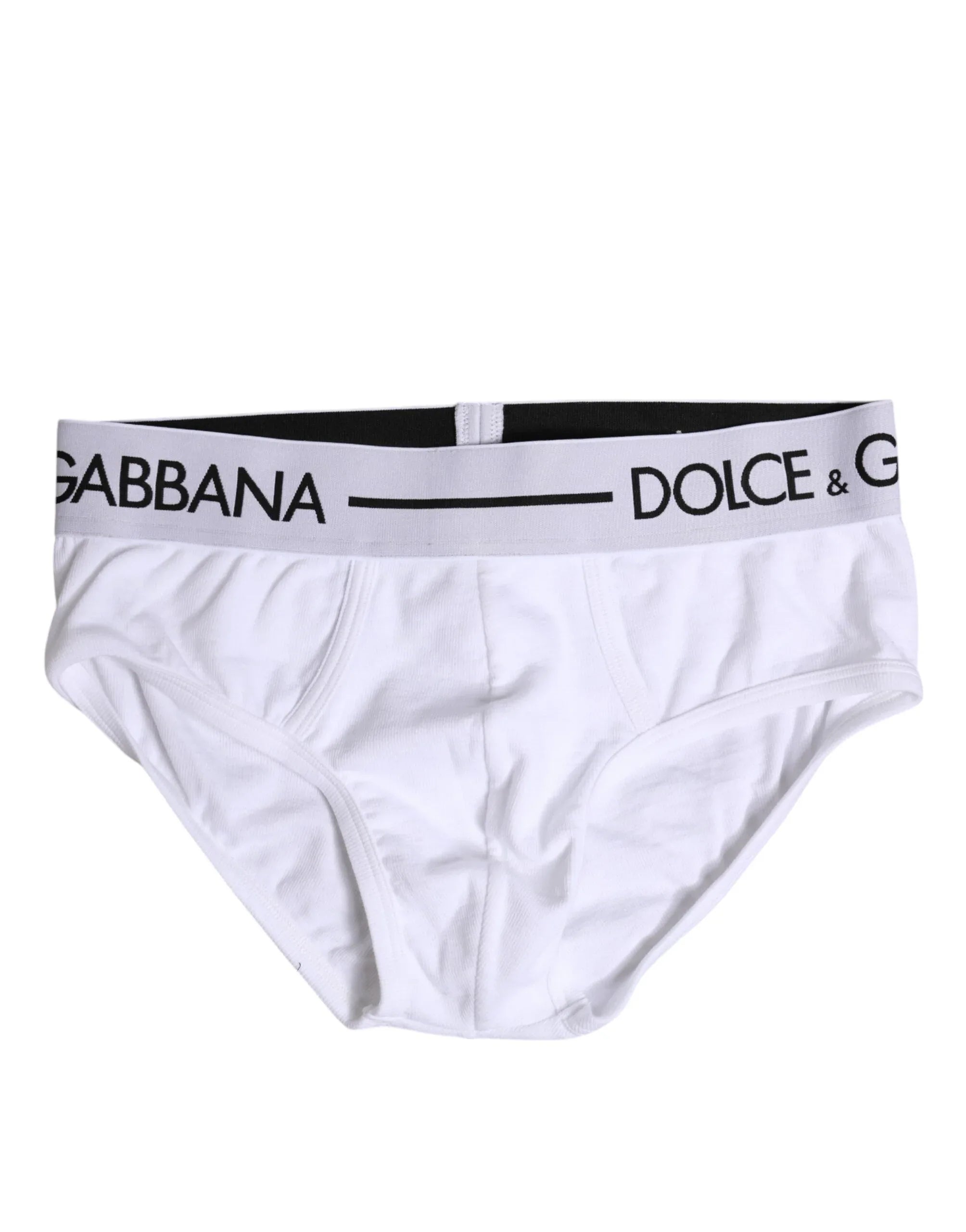 Dolce & Gabbana White Cotton Stretch Regular Brief Underwear - Zeiniez