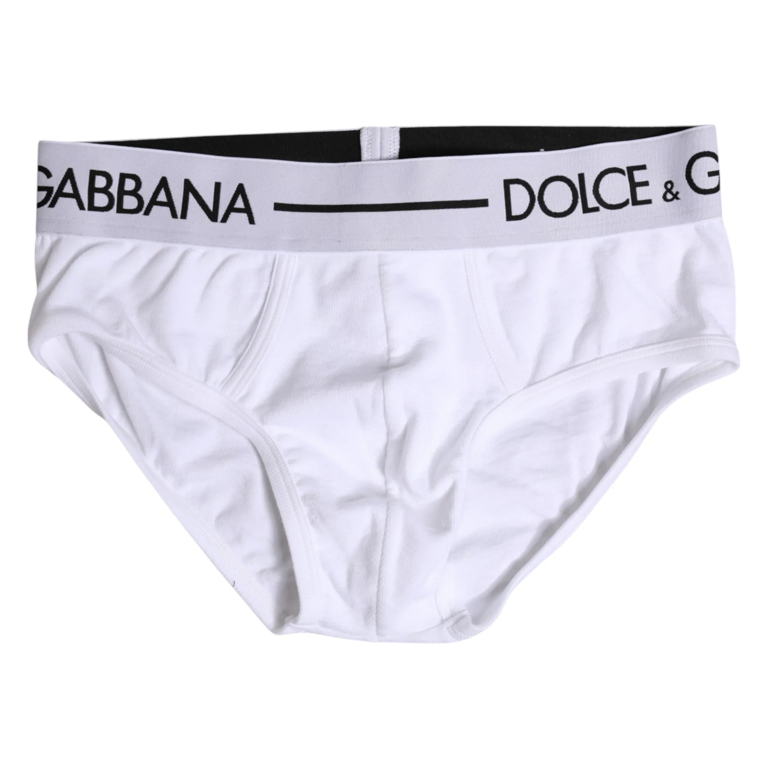 Dolce & Gabbana White Cotton Stretch Regular Brief Underwear - Zeiniez