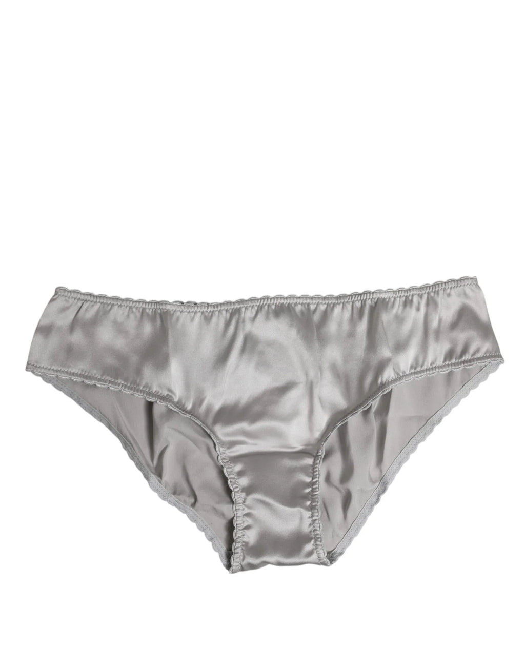 Dolce & Gabbana Gray Silk Stretch Bottom Low Waist Panty Underwear - Zeiniez