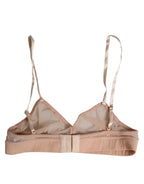 Dolce & Gabbana Powder Pink Nylon DG Logo Non Wire Bra Underwear - Zeiniez