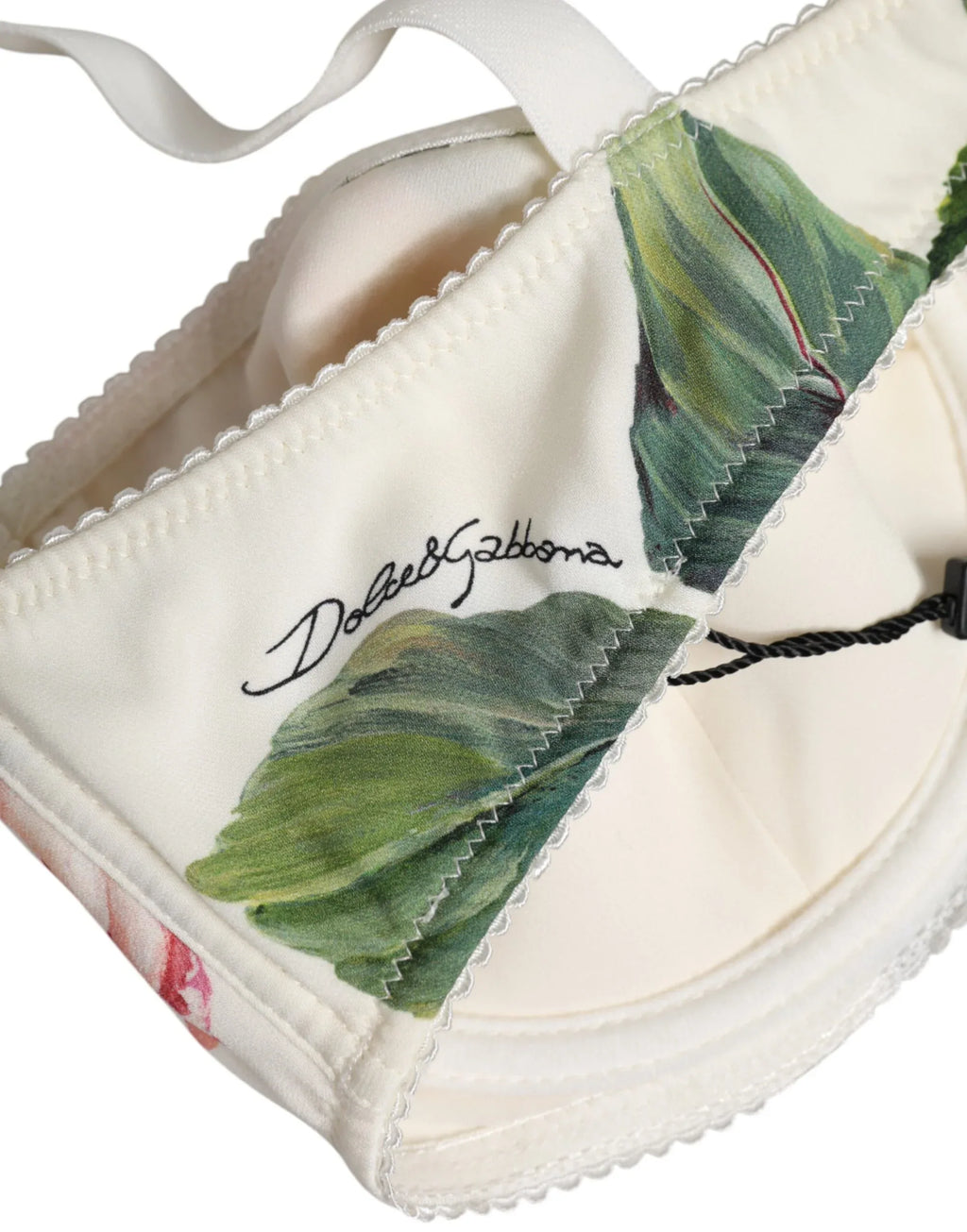 Dolce & Gabbana White Floral Balconette Underwired Bra Underwear - Zeiniez