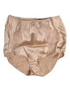 Dolce & Gabbana Beige Silk Lace High Waist Bikini Panty Underwear - Zeiniez