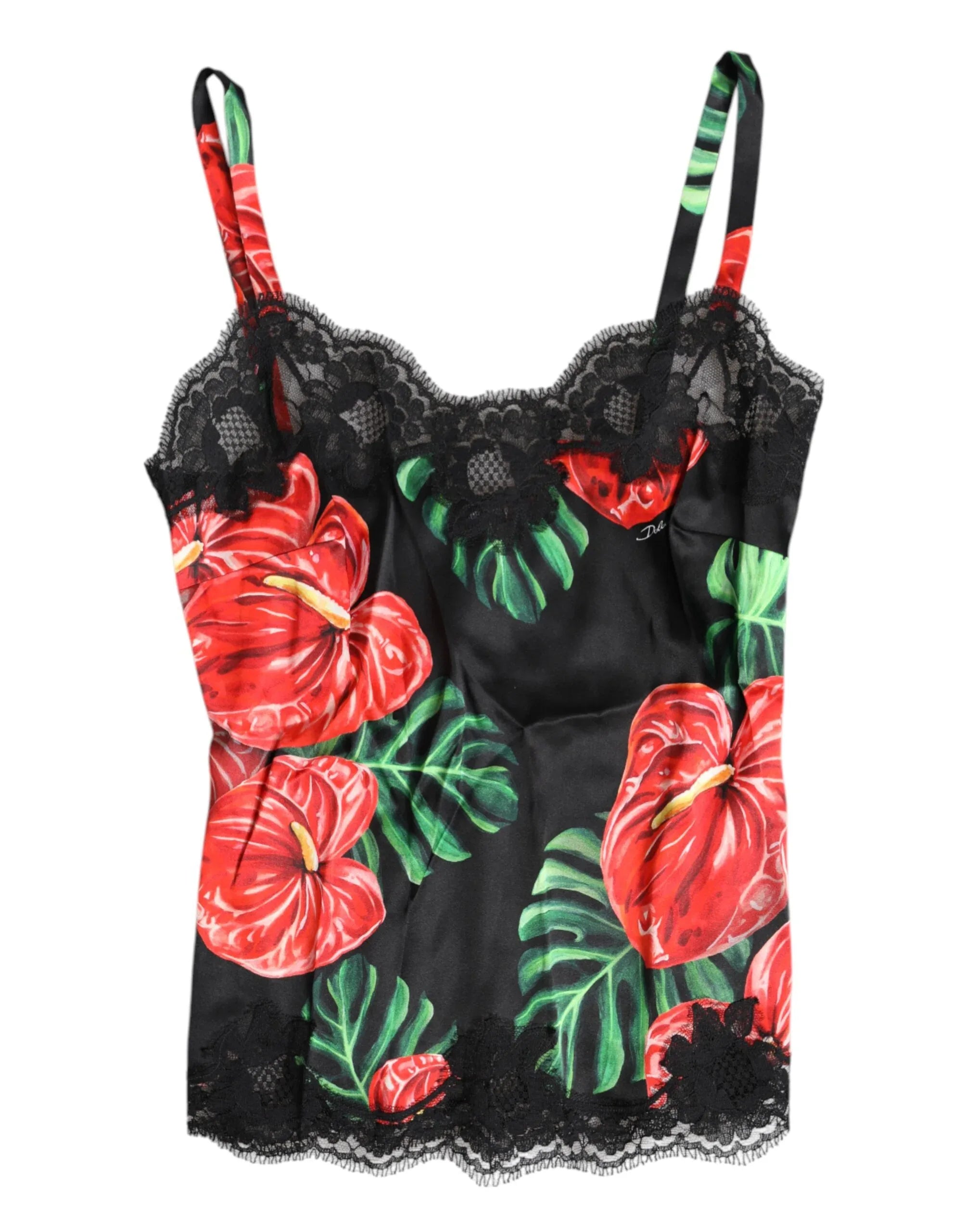 Dolce & Gabbana Multicolor Floral Silk Tank Lingerie Underwear - Zeiniez
