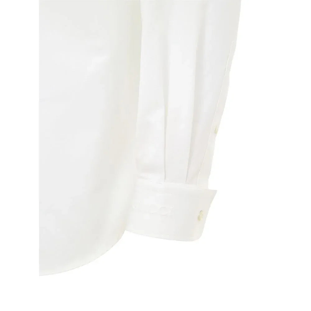 Gucci White Cotton Dress Shirt - Zeiniez