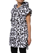 Dolce & Gabbana White DG Mania Hooded Sleeveless Puffer Jacket - Zeiniez