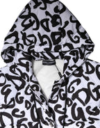 Dolce & Gabbana White DG Mania Hooded Sleeveless Puffer Jacket - Zeiniez