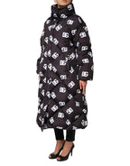 Dolce & Gabbana Black DG Mania Puffer Quilted Long Coat Jacket - Zeiniez