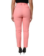 Dolce & Gabbana Pink High Waist Dress Tapered Pants