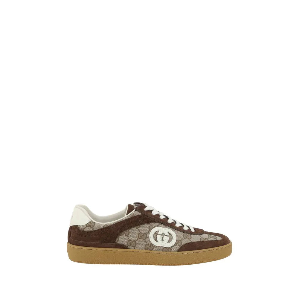 Gucci Brown Calf Leather Bos Taurus Low Top Sneakers - Zeiniez