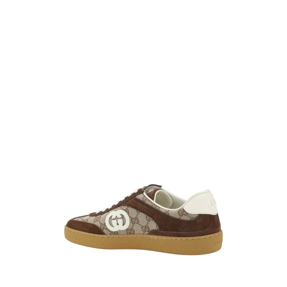 Gucci Brown Calf Leather Bos Taurus Low Top Sneakers - Zeiniez