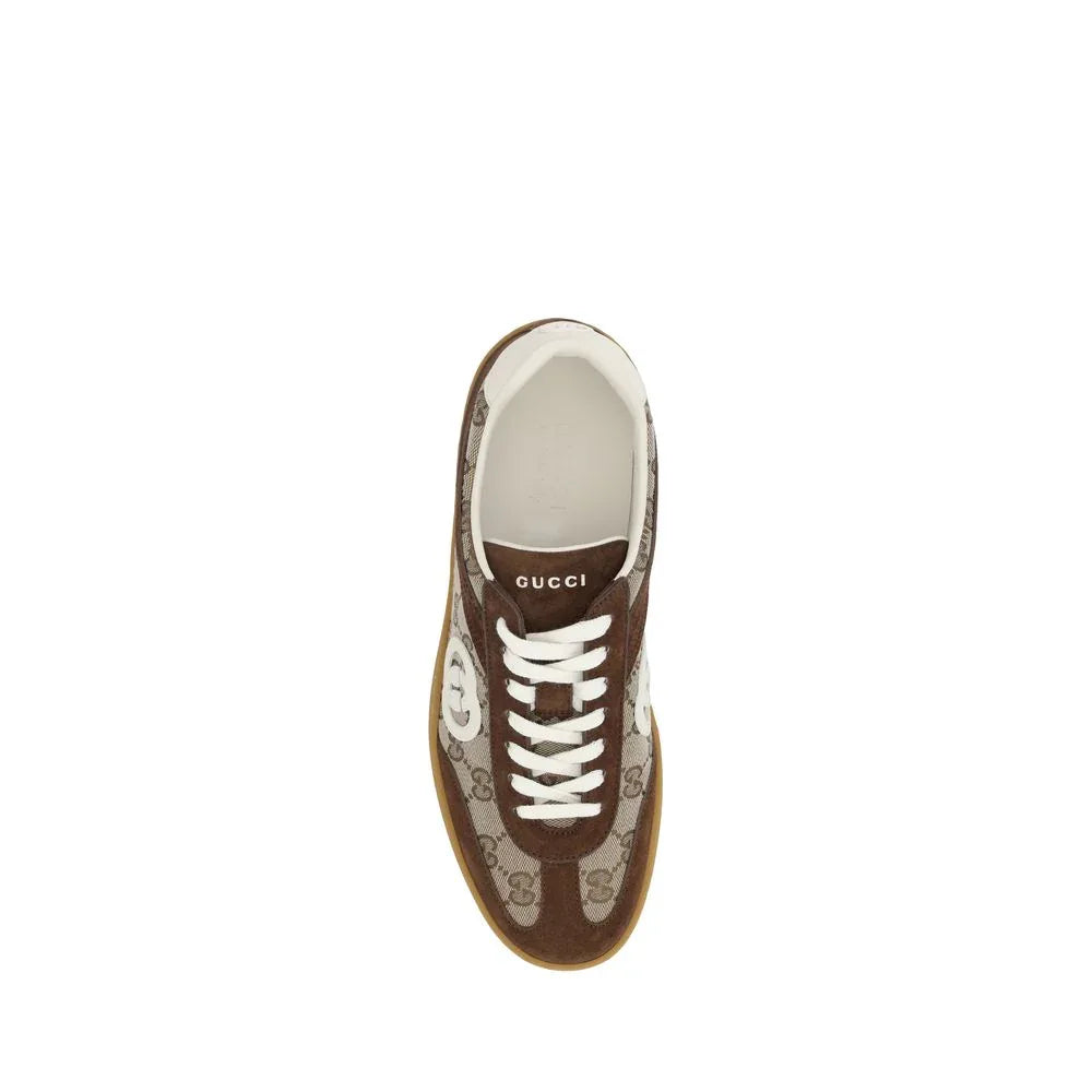 Gucci Brown Calf Leather Bos Taurus Low Top Sneakers - Zeiniez