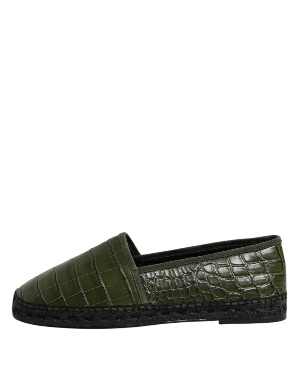 Dolce & Gabbana Green Exotic Leather Espadrilles Slip On Shoes - Zeiniez