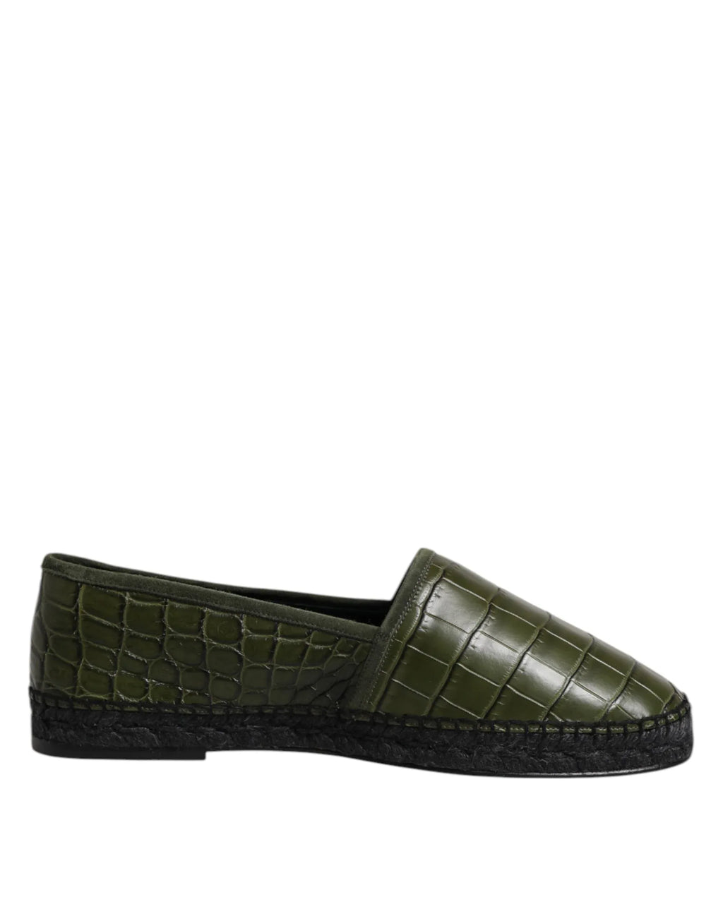 Dolce & Gabbana Green Exotic Leather Espadrilles Slip On Shoes - Zeiniez