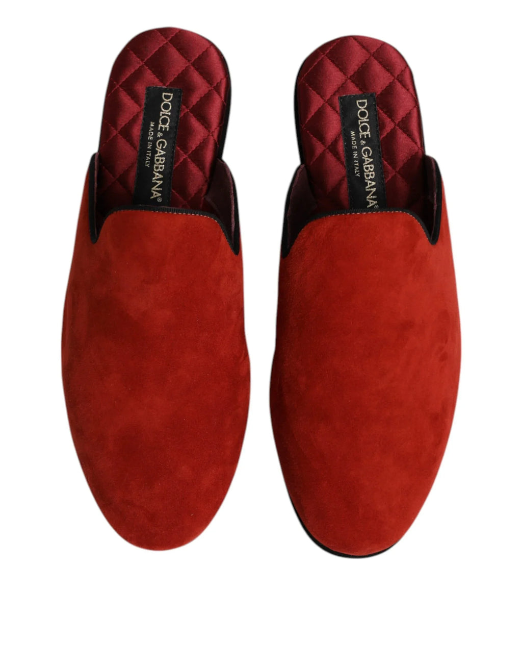 Dolce & Gabbana Orange Suede Slides Flat Slipper Shoes - Zeiniez