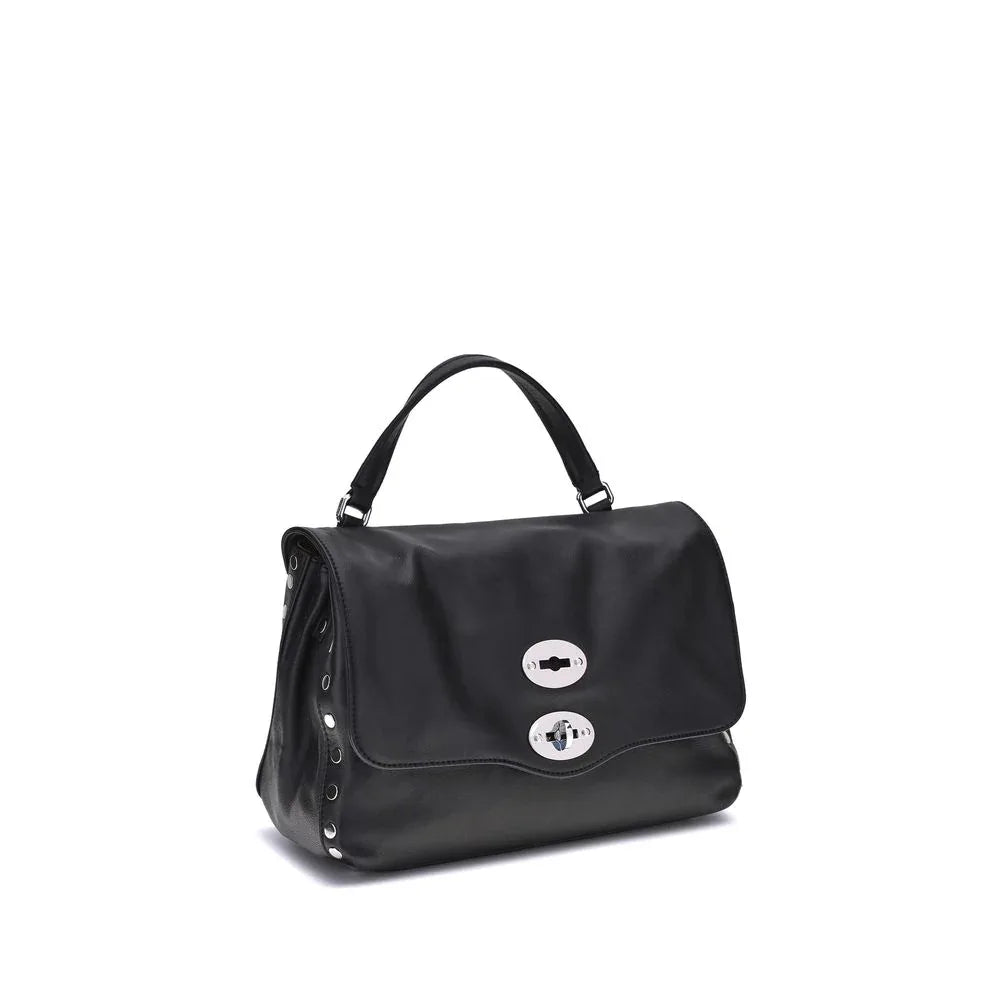 Zanellato Black Calf Leather Bos Taurus Shoulder Bag - Zeiniez