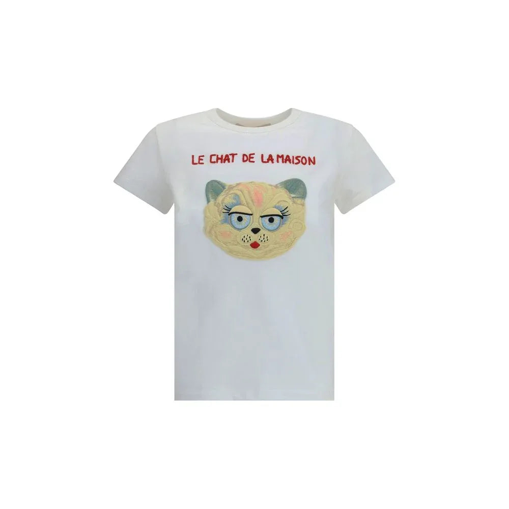 Valentino White Cotton T-Shirt - Zeiniez