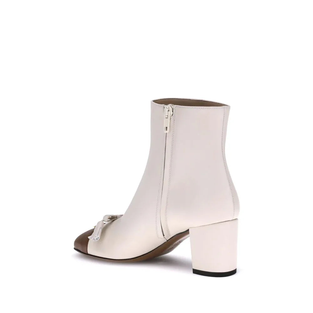 Valentino Garavani Beige Goatskin Ankle Boots - Zeiniez
