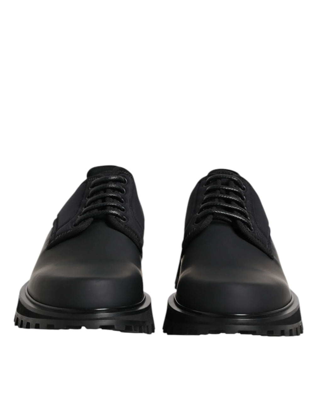 Dolce & Gabbana Black Leather Lace Up Trekking Dress Shoes - Zeiniez