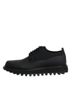 Dolce & Gabbana Black Leather Lace Up Trekking Dress Shoes - Zeiniez