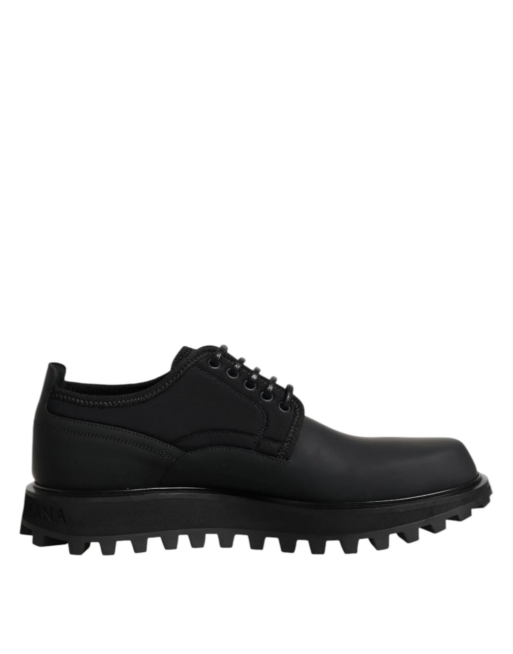 Dolce & Gabbana Black Leather Lace Up Trekking Dress Shoes - Zeiniez