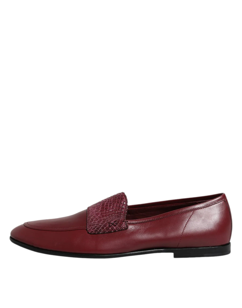 Dolce & Gabbana Burgundy Calfskin Leather Formal Slip On Shoes - Zeiniez