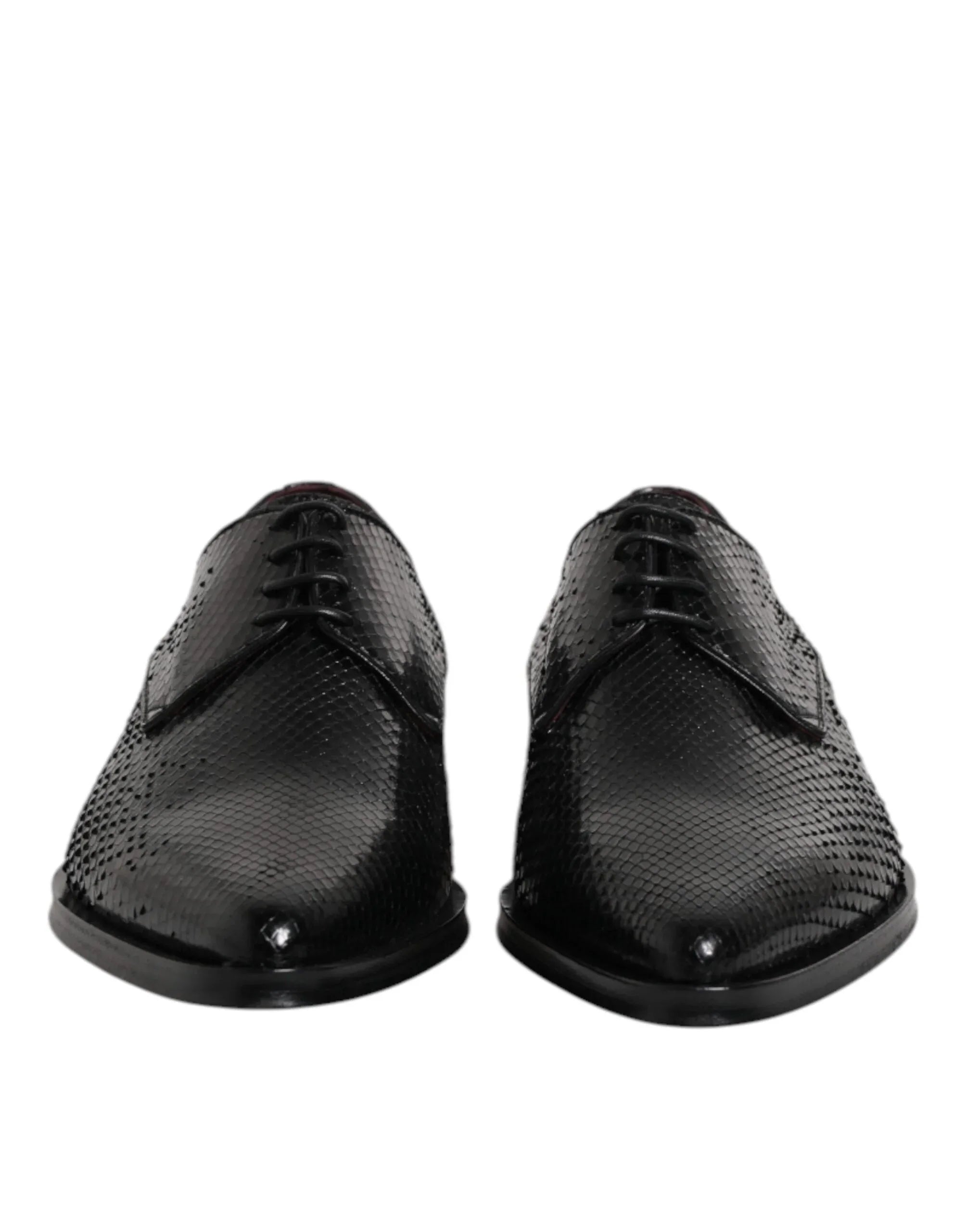 Dolce & Gabbana Black Leather Lace Up Dress Men Derby Shoes - Zeiniez