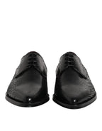 Dolce & Gabbana Black Leather Lace Up Dress Men Derby Shoes