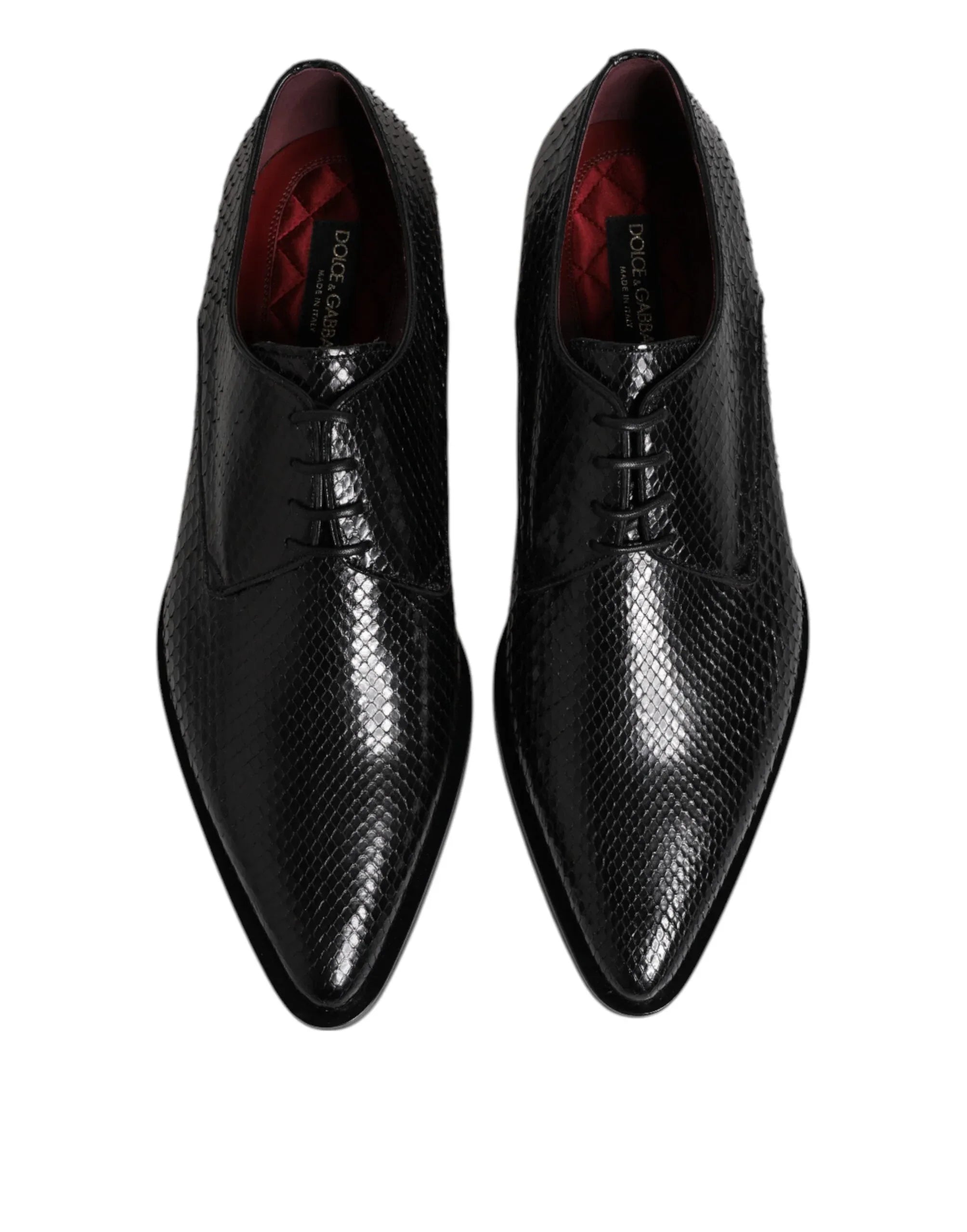 Dolce & Gabbana Black Leather Lace Up Dress Men Derby Shoes - Zeiniez