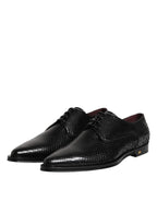 Dolce & Gabbana Black Leather Lace Up Dress Men Derby Shoes - Zeiniez