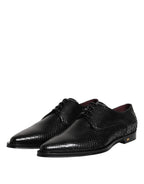 Dolce & Gabbana Black Leather Lace Up Dress Men Derby Shoes
