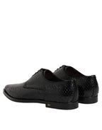 Dolce & Gabbana Black Leather Lace Up Dress Men Derby Shoes