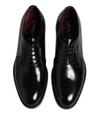 Dolce & Gabbana Black Calf Leather Lace Up Dress Derby Shoes