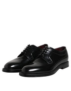 Dolce & Gabbana Black Calf Leather Lace Up Dress Derby Shoes
