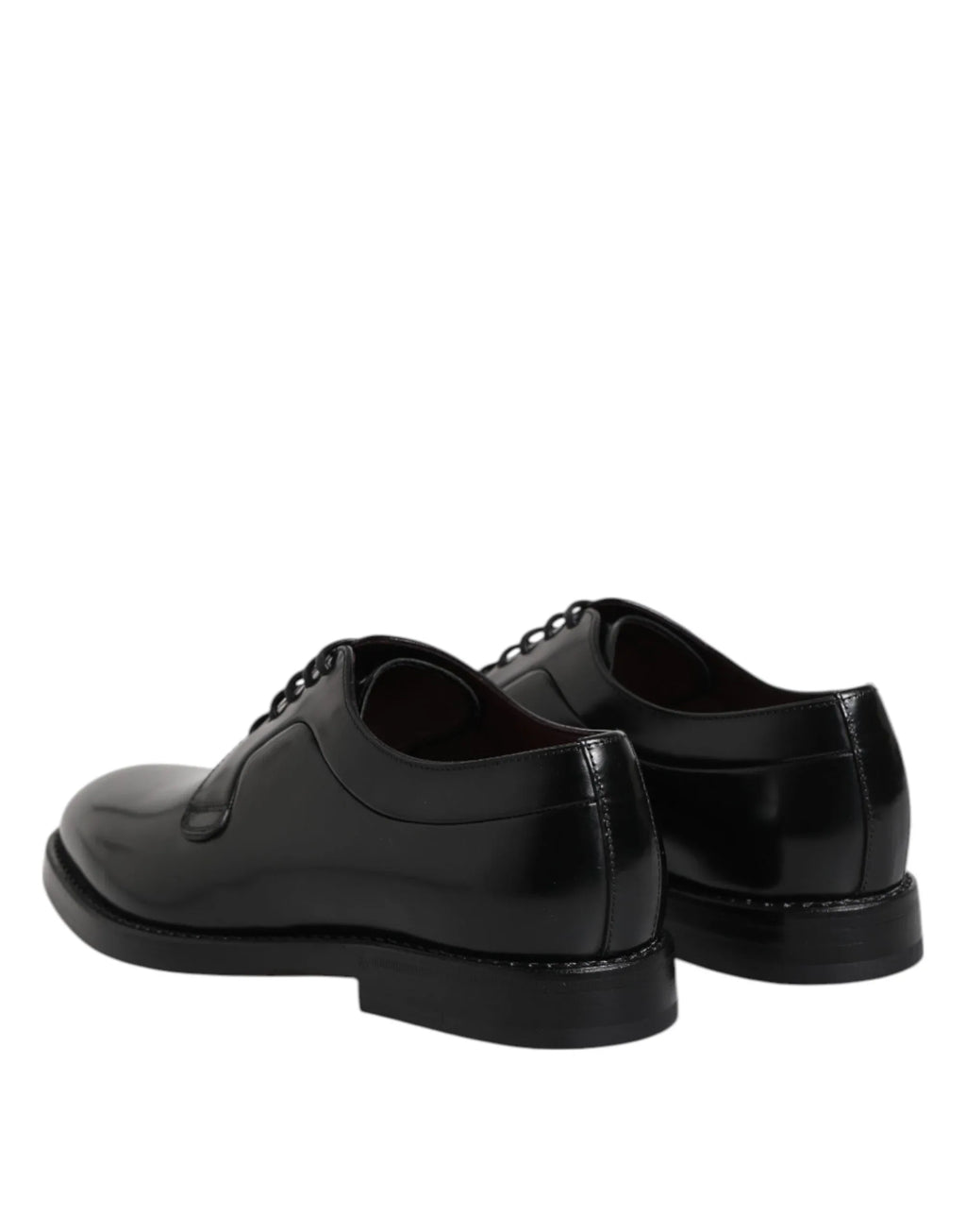 Dolce & Gabbana Black Calf Leather Lace Up Dress Derby Shoes - Zeiniez