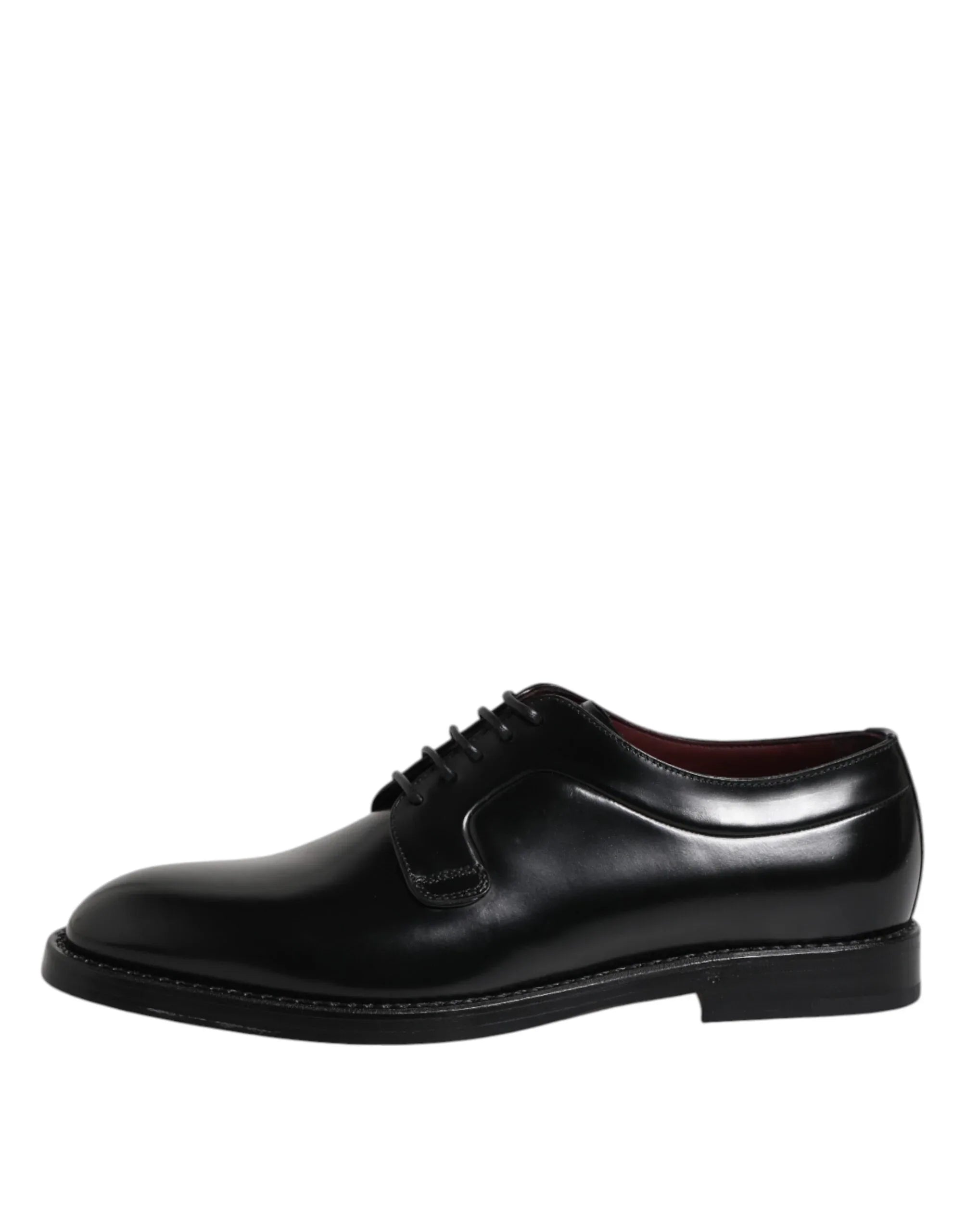 Dolce & Gabbana Black Calf Leather Lace Up Dress Derby Shoes - Zeiniez