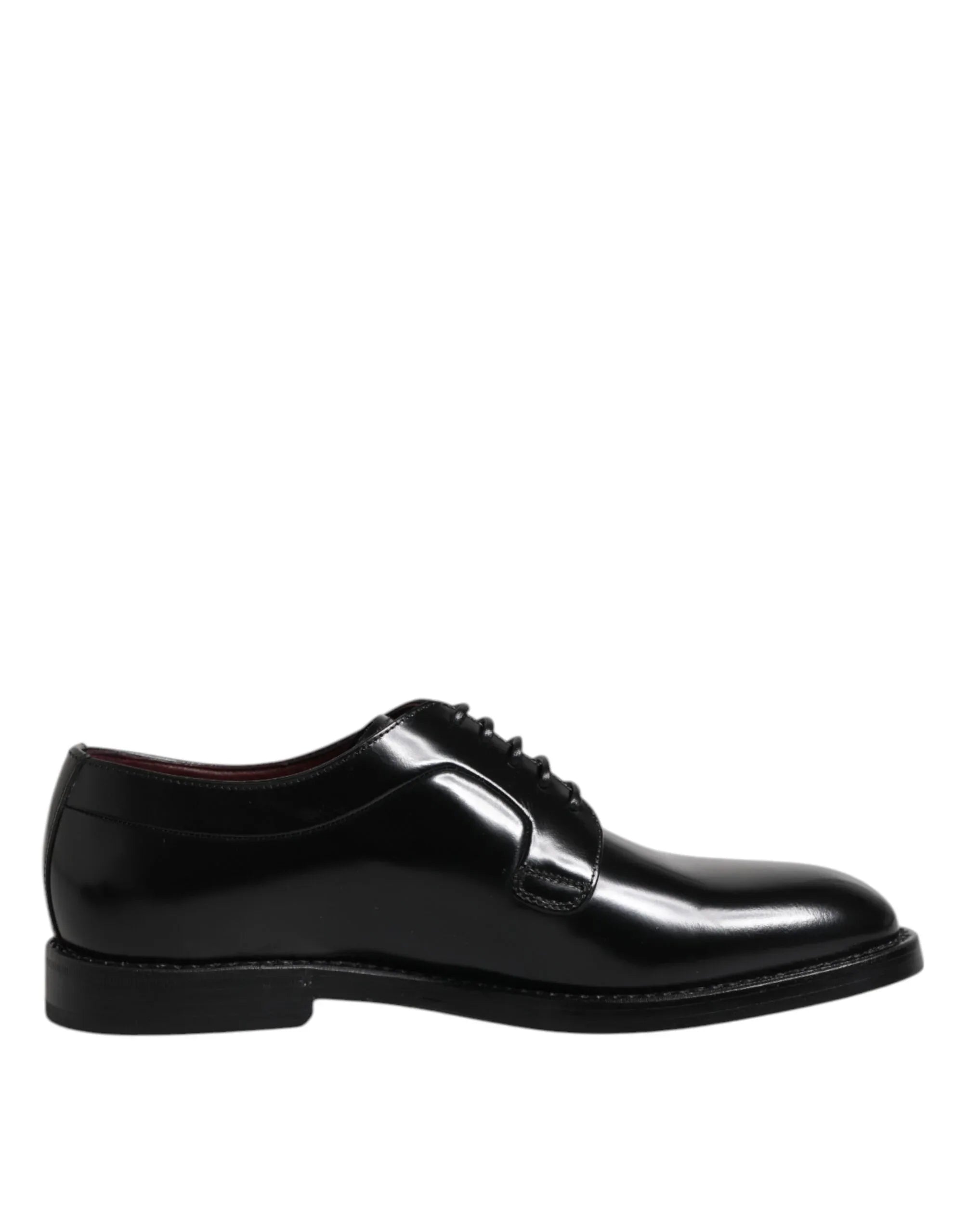 Dolce & Gabbana Black Calf Leather Lace Up Dress Derby Shoes - Zeiniez