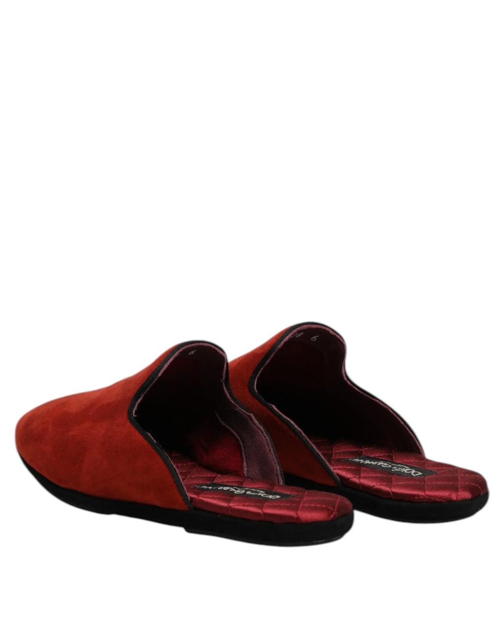 Dolce & Gabbana Orange Suede Slides Flat Slipper Shoes - Zeiniez