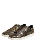 Dolce & Gabbana Brown Exotic Leather Low Top Sneakers Shoes - Zeiniez