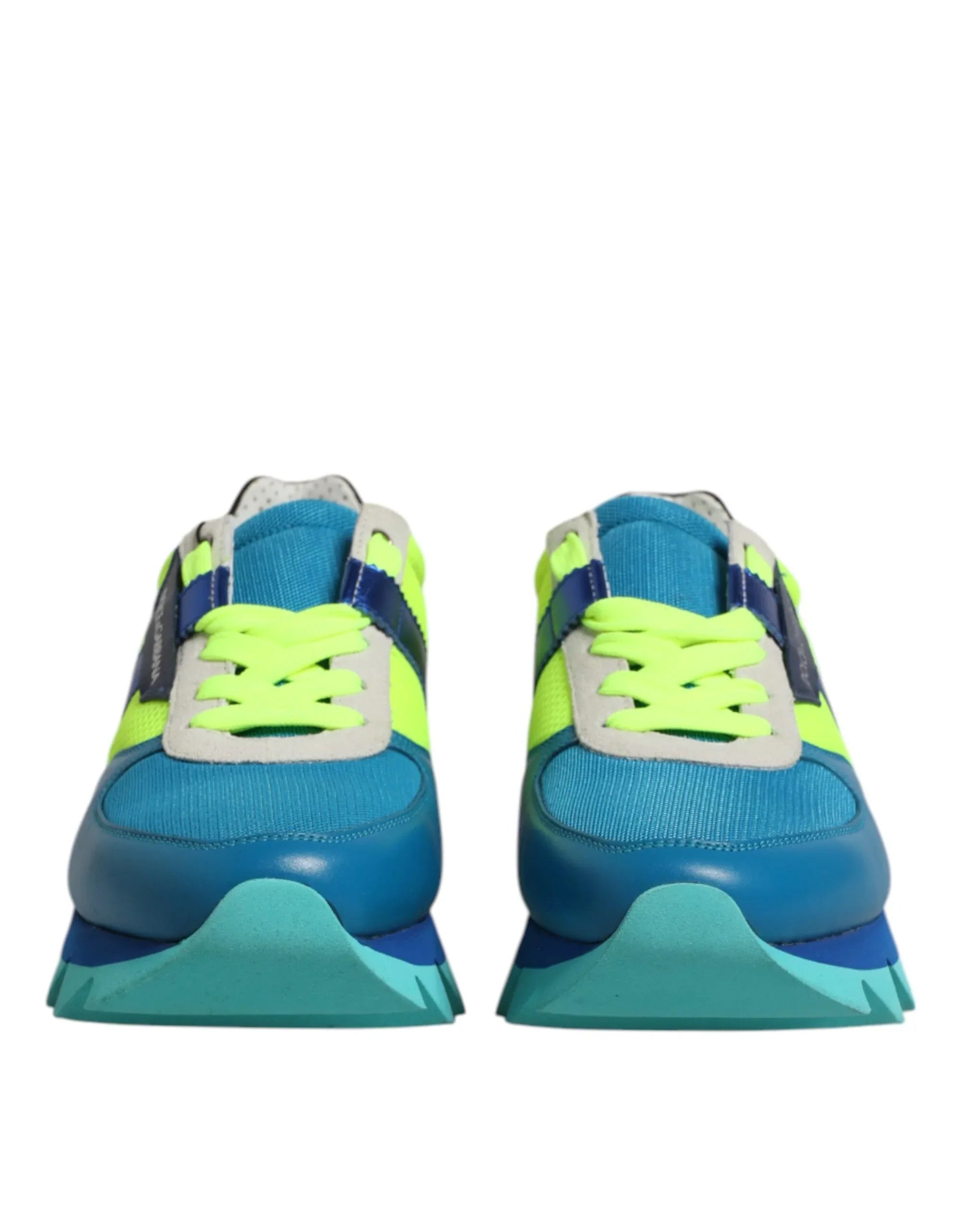 Dolce & Gabbana Multicolor Leather Low Top Men Sneakers Shoes - Zeiniez