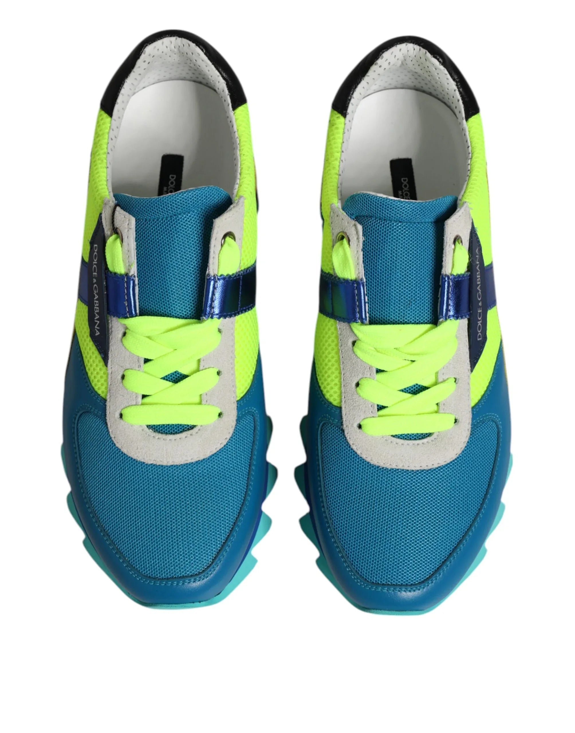 Dolce & Gabbana Multicolor Leather Low Top Men Sneakers Shoes - Zeiniez