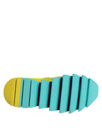 Dolce & Gabbana Multicolor Leather Low Top Men Sneakers Shoes - Zeiniez