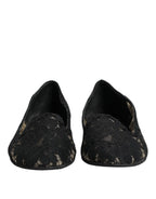 Dolce & Gabbana Black Taormina Lace Slip On Flats Shoes - Zeiniez